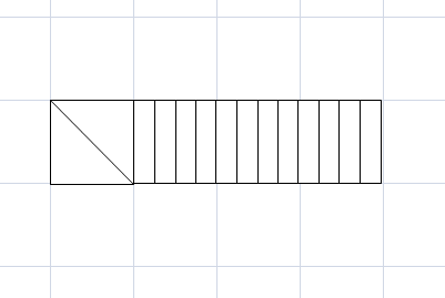 Excel間取り図形の作り方ドアの作り方階段