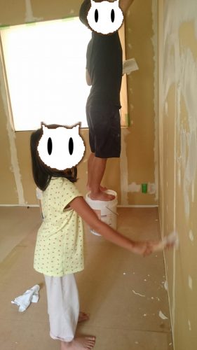 ホームシアター塗り壁DIYひとりで塗れるもん下地　子供